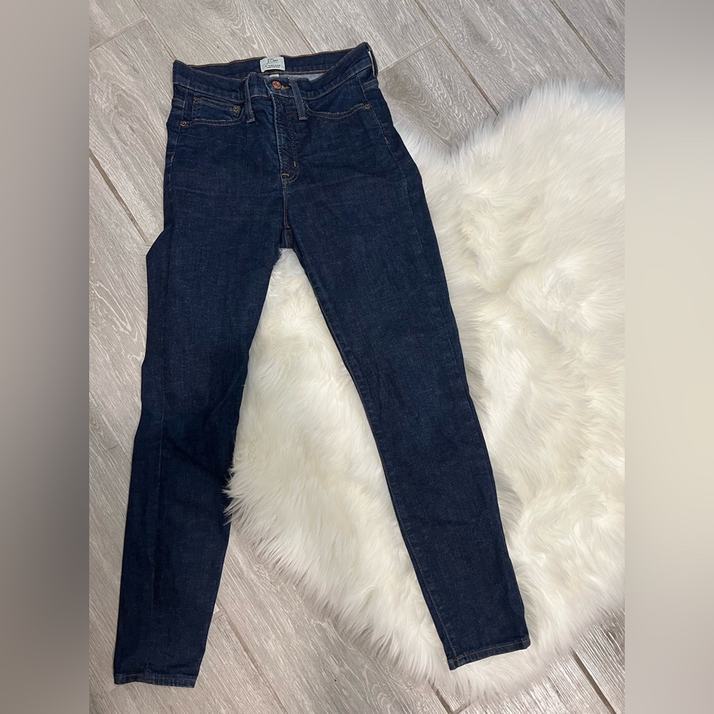 J. Crew High Rise Dark Indigo Jeans